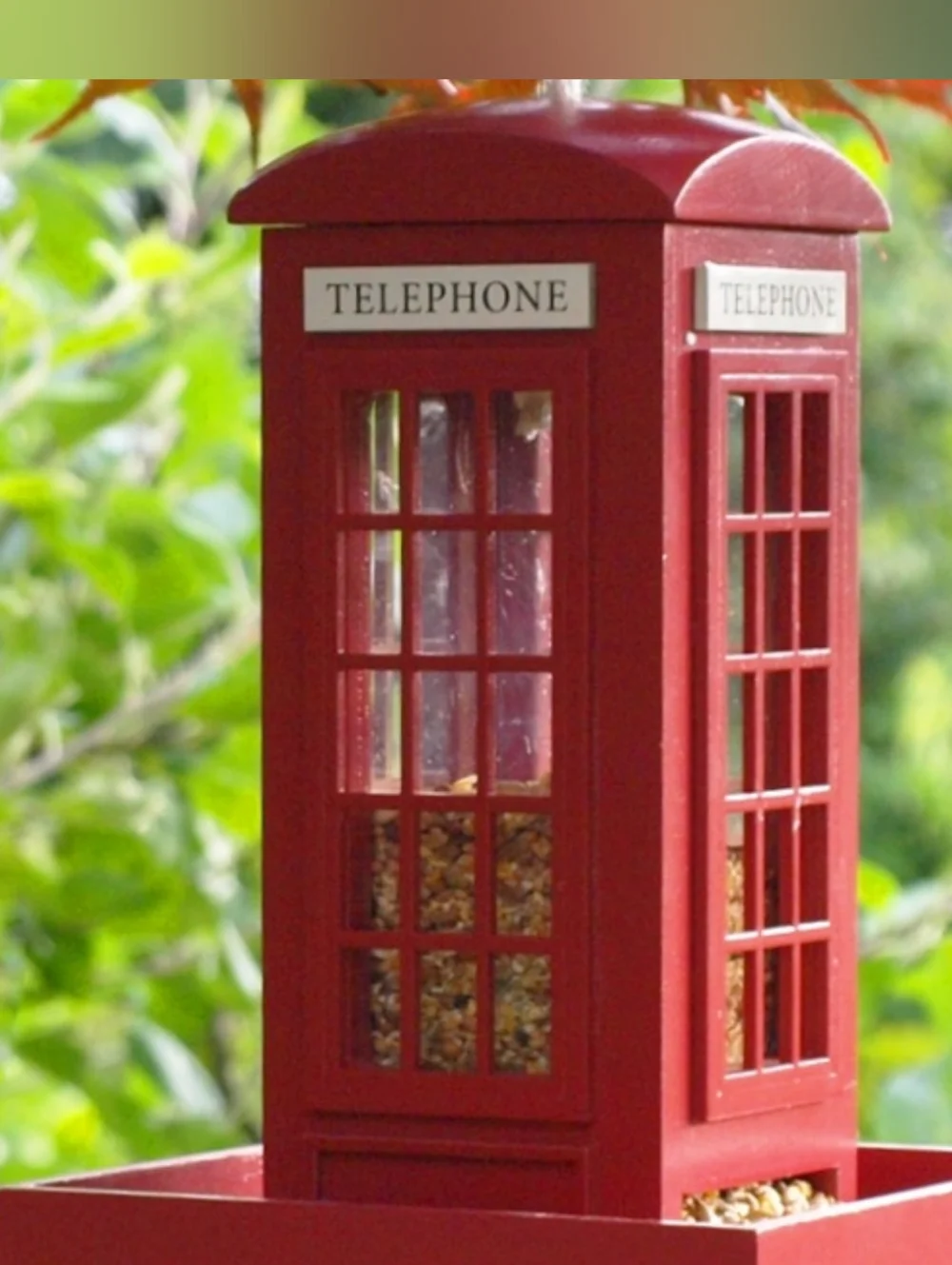 Phone Booth Bird Feeder